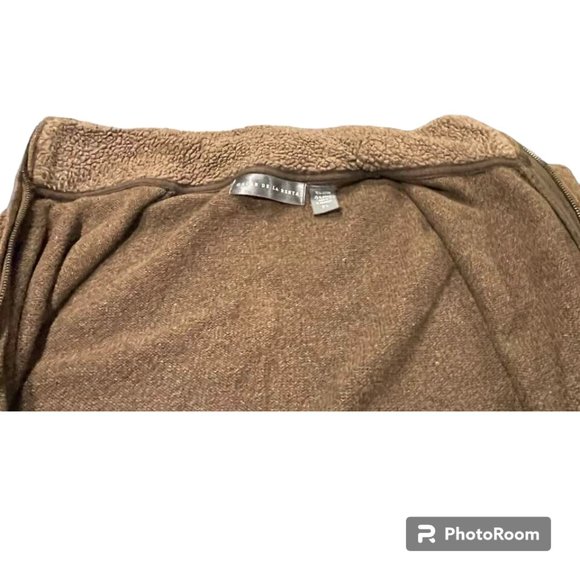 Oscar de la Renta Sherpa Collar Men's Sweater Cardigan w/ Full Zipper Cl… - Picture 8 of 11